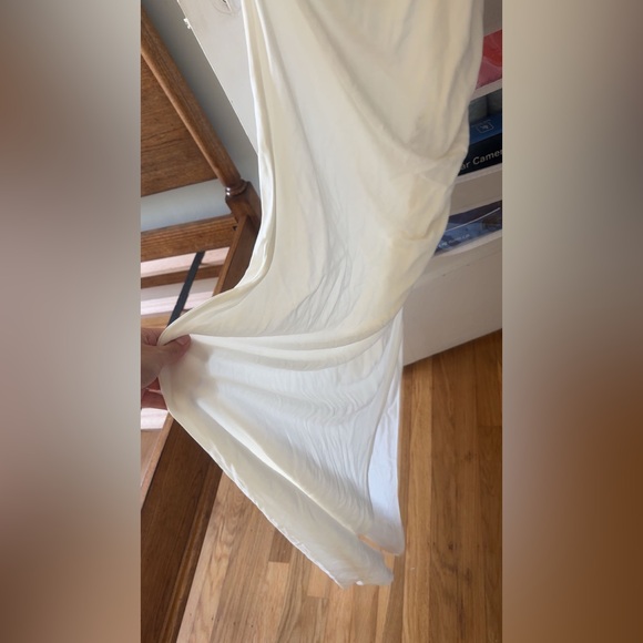 Christopher Esber White Ruched Sheath Maxi Dress - Picture 9 of 12